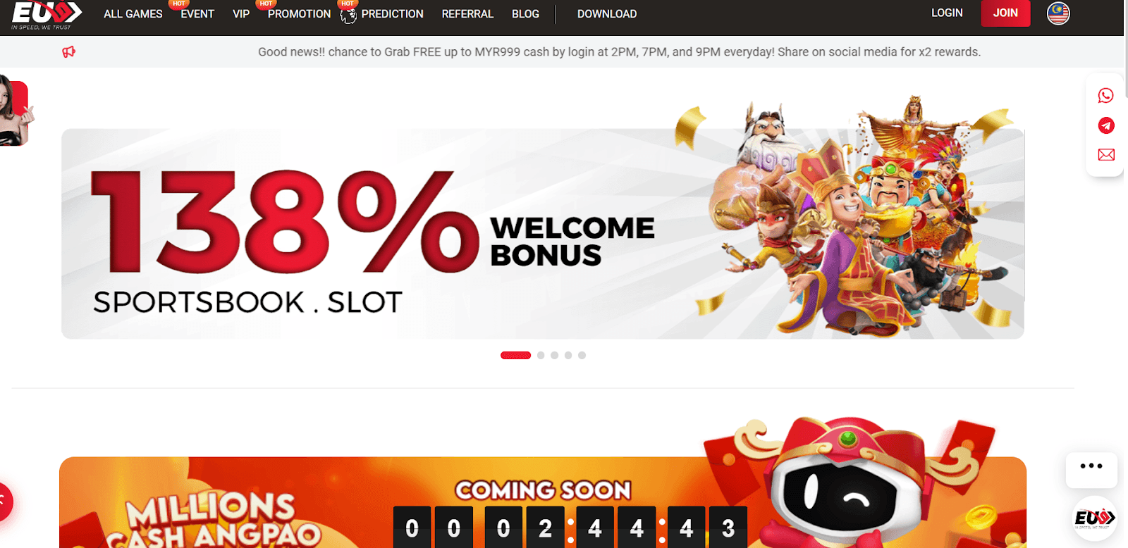 in Big at U9 Play Online Casino Malaysia